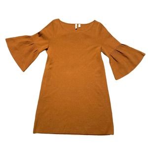NWOT Anthropologie Moth Chester Tunic Burnt Orange Sweater Dress Womens Medium